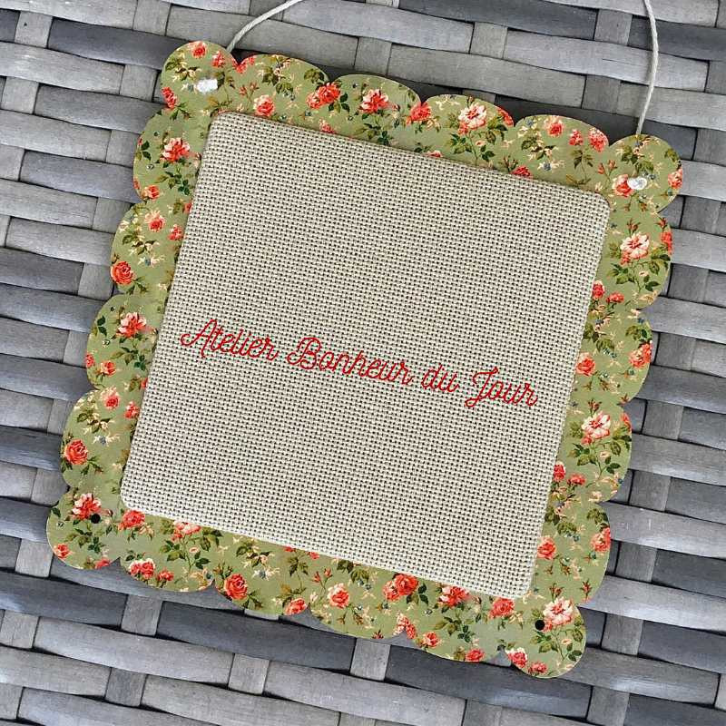 Floral cloud frame "Square - old green background" Atelier Bonheur du Jour