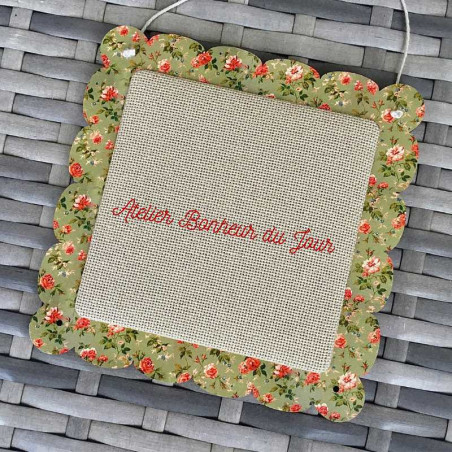 Floral cloud frame "Square - old green background" Atelier Bonheur du Jour