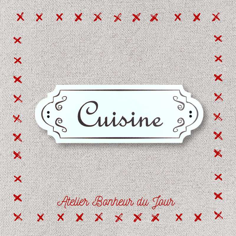 Bouton décoratif en bois "Cuisine" Atelier Bonheur du jour