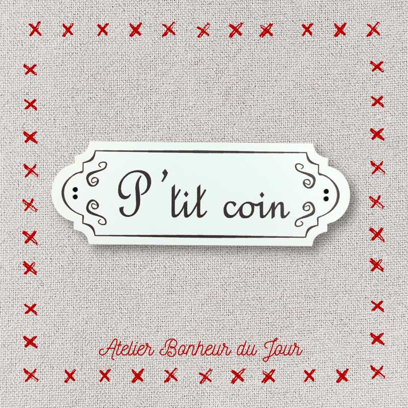 Decorative wooden button "Little corner" Atelier bonheur du jour