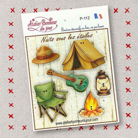 Decorative wooden buttons – Nights under the stars